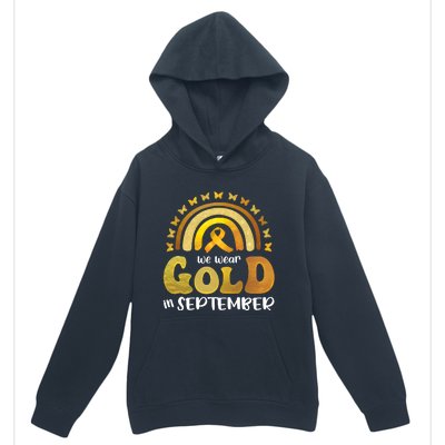 Childhood Cancer We Wear In September Gold Urban Pullover Hoodie