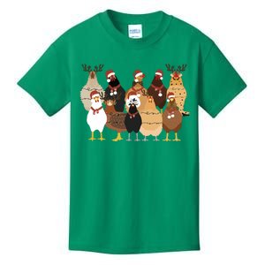 Christmas Chicken Women Chicken Kids T-Shirt