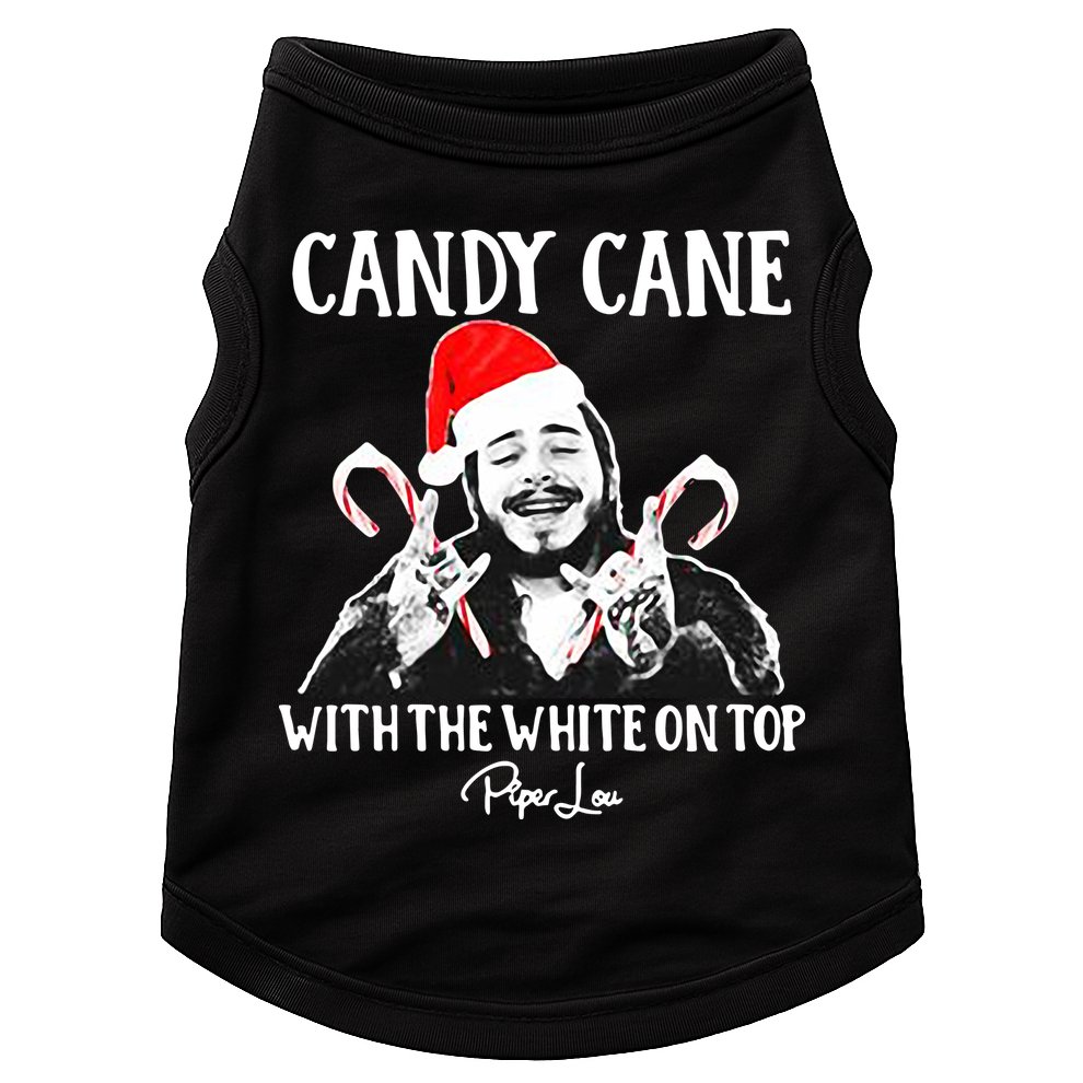 Candy Cane With The White On Top Christmas Doggie Tank