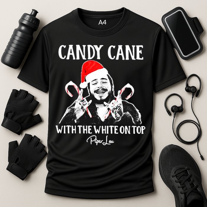 Candy Cane With The White On Top Christmas Cooling Performance Crew T-Shirt