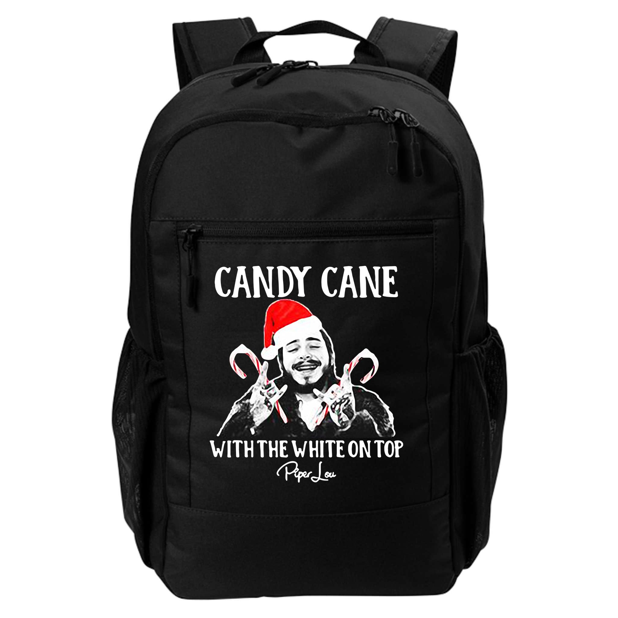 Candy Cane With The White On Top Christmas Backpack