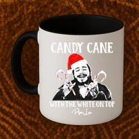 Candy Cane With The White On Top Christmas Mug