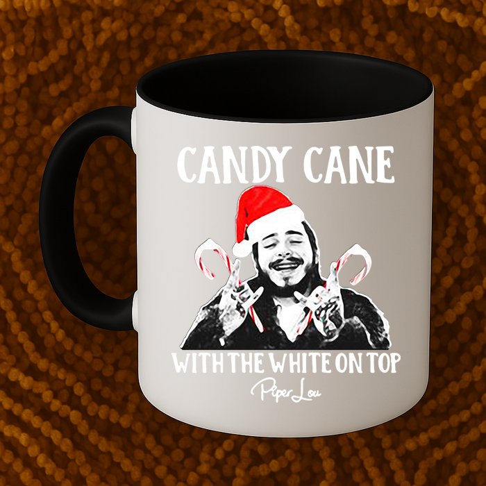 Candy Cane With The White On Top Christmas Mug