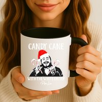 Candy Cane With The White On Top Christmas Mug