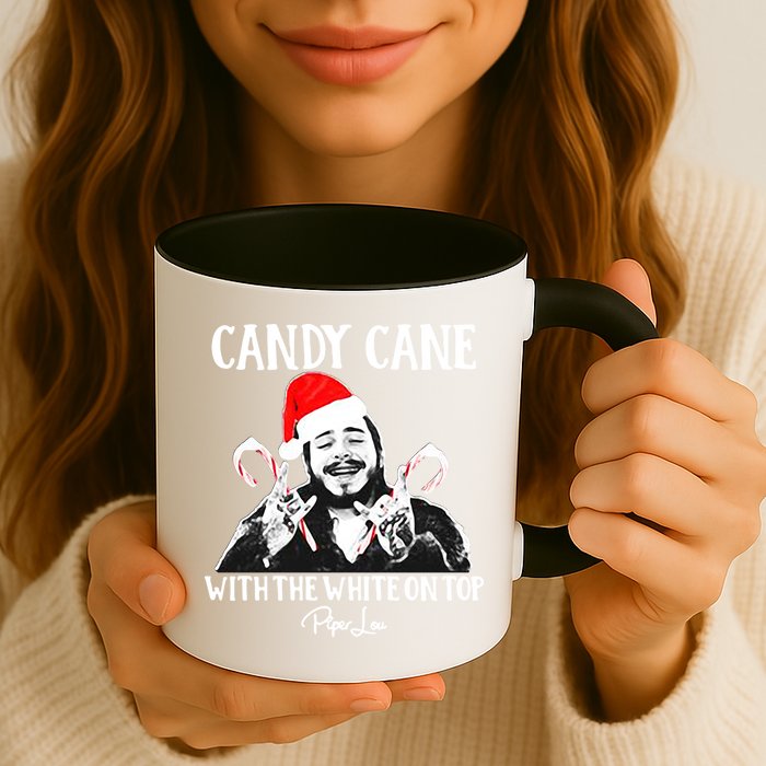 Candy Cane With The White On Top Christmas Mug