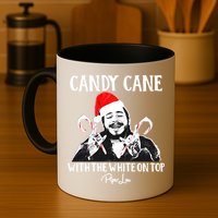 Candy Cane With The White On Top Christmas Mug