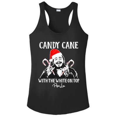 Candy Cane With The White On Top Christmas Ladies PosiCharge Competitor Racerback Tank