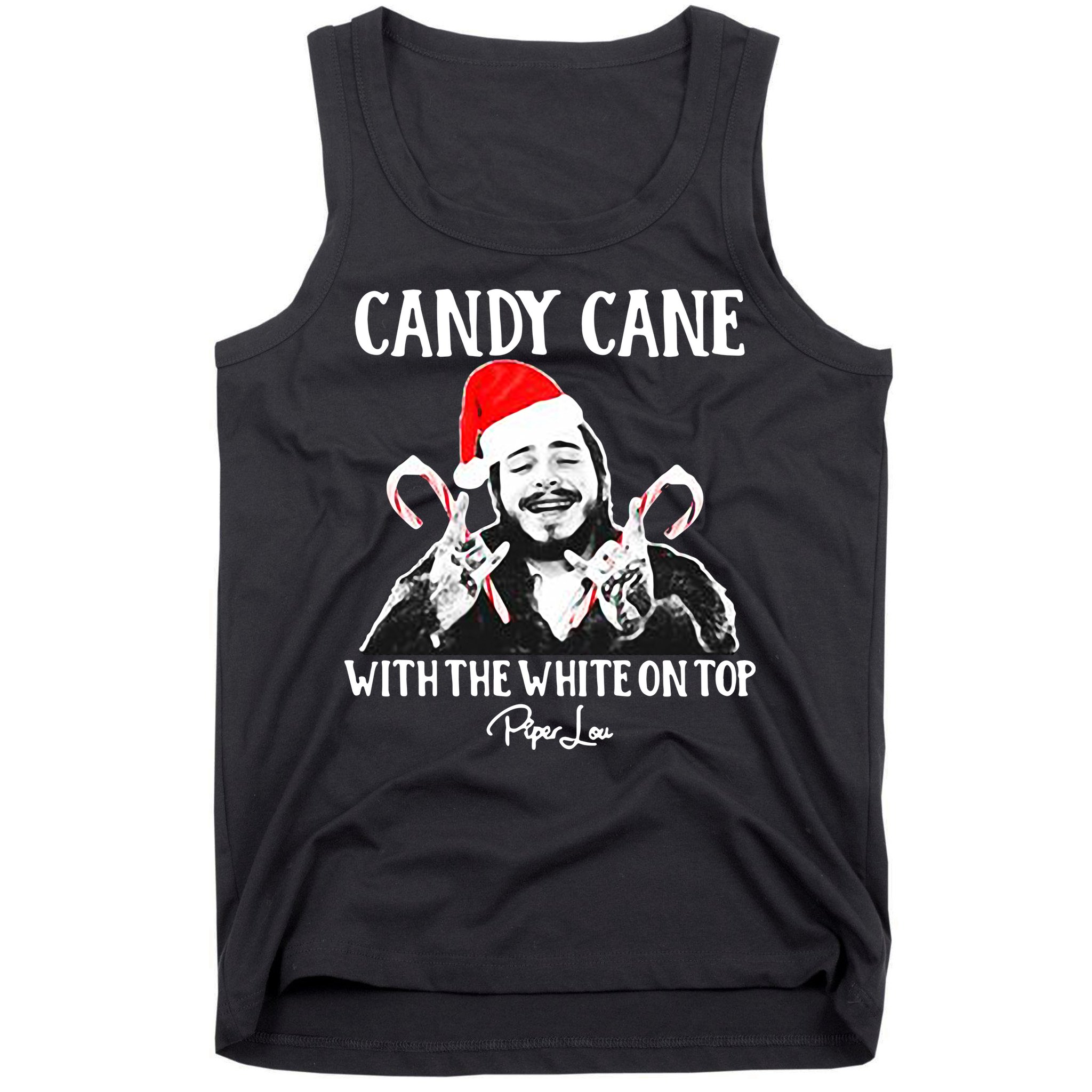 Candy Cane With The White On Top Christmas Tank Top