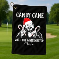 Candy Cane With The White On Top Christmas Golf Towel