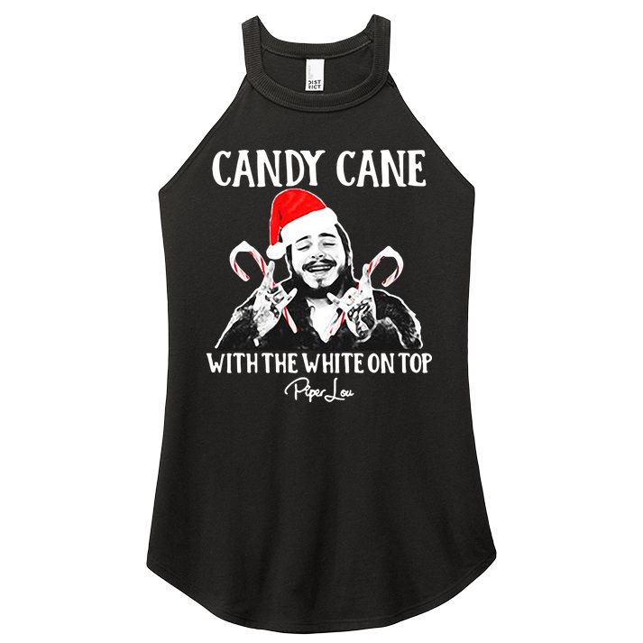 Candy Cane With The White On Top Christmas Women's Perfect Tri Rocker Tank