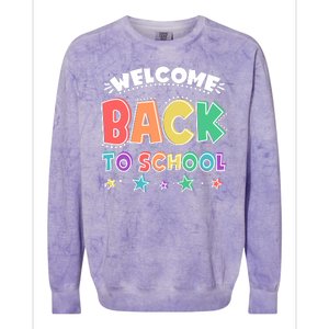 Cute Colorful Welcome Back To School Colorblast Crewneck Sweatshirt