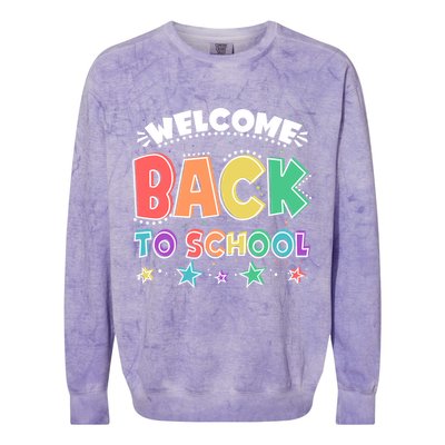 Cute Colorful Welcome Back To School Colorblast Crewneck Sweatshirt