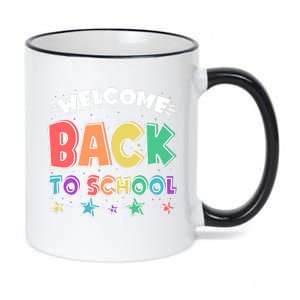 Cute Colorful Welcome Back To School 11oz Black Color Changing Mug