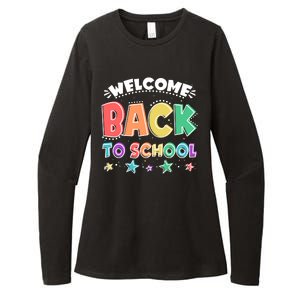 Cute Colorful Welcome Back To School Womens CVC Long Sleeve Shirt