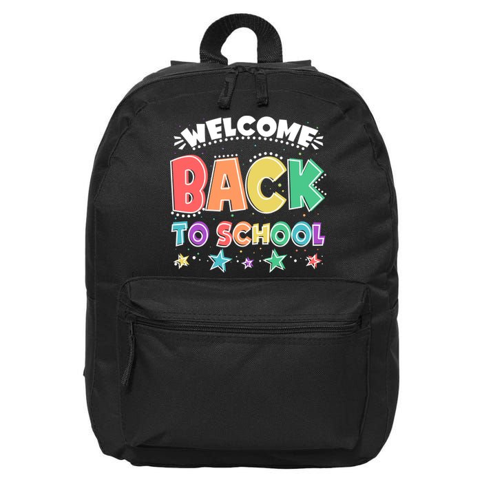 Cute Colorful Welcome Back To School 16 in Basic Backpack