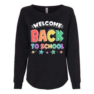 Cute Colorful Welcome Back To School Womens California Wash Sweatshirt