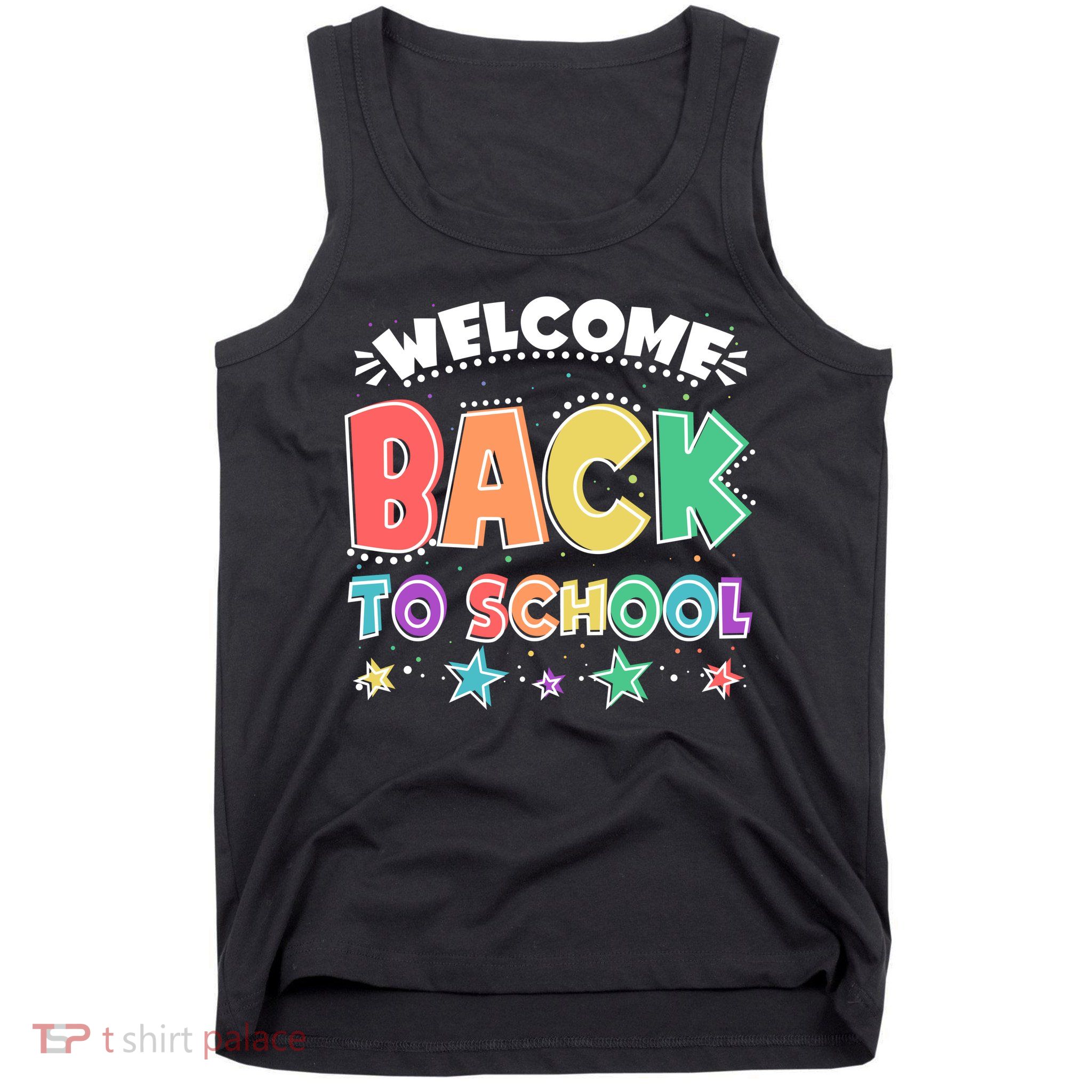 Cute Colorful Welcome Back To School Tank Top