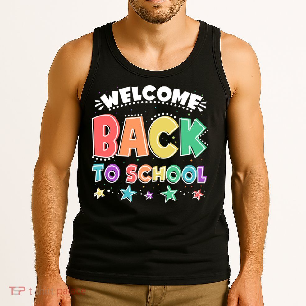 Cute Colorful Welcome Back To School Tank Top