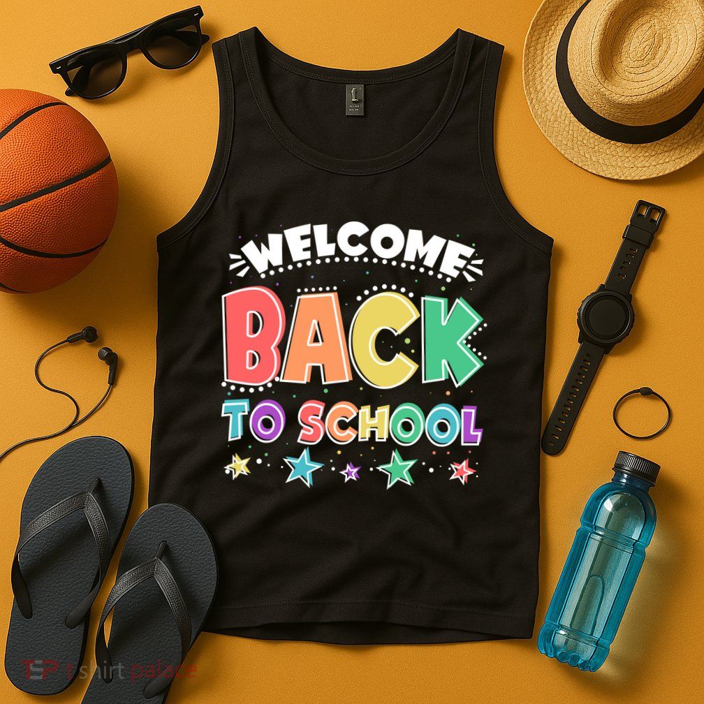 Cute Colorful Welcome Back To School Tank Top