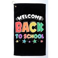 Cute Colorful Welcome Back To School Golf Towel