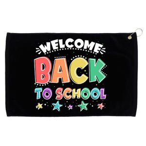 Cute Colorful Welcome Back To School Grommeted Golf Towel