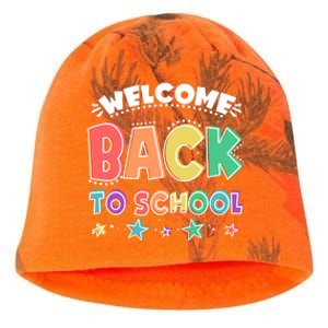 Cute Colorful Welcome Back To School Kati - Camo Knit Beanie