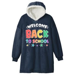 Cute Colorful Welcome Back To School Hooded Wearable Blanket