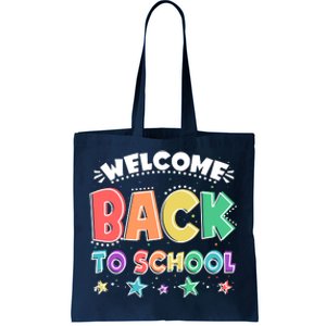 Cute Colorful Welcome Back To School Tote Bag