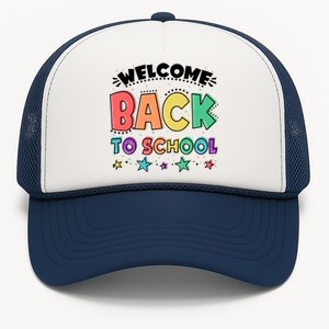 Cute Colorful Welcome Back To School Trucker Hat