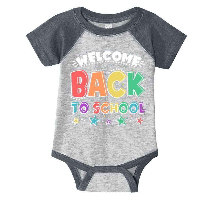 Cute Colorful Welcome Back To School Infant Baby Jersey Bodysuit