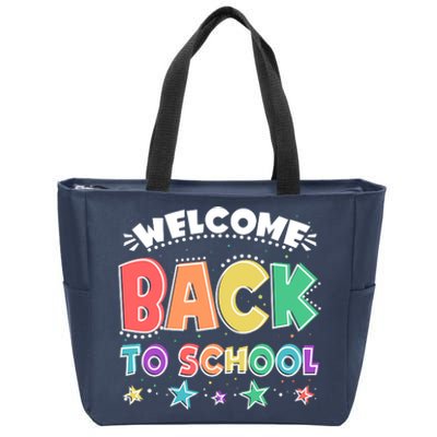 Cute Colorful Welcome Back To School Zip Tote Bag