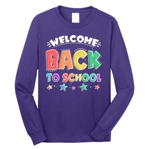 Cute Colorful Welcome Back To School Long Sleeve Shirt