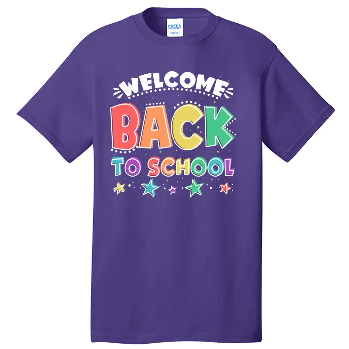 Cute Colorful Welcome Back To School Tall T-Shirt