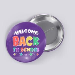 Cute Colorful Welcome Back To School Button