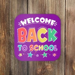 Cute Colorful Welcome Back To School Coaster