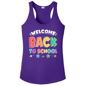 Cute Colorful Welcome Back To School Ladies PosiCharge Competitor Racerback Tank