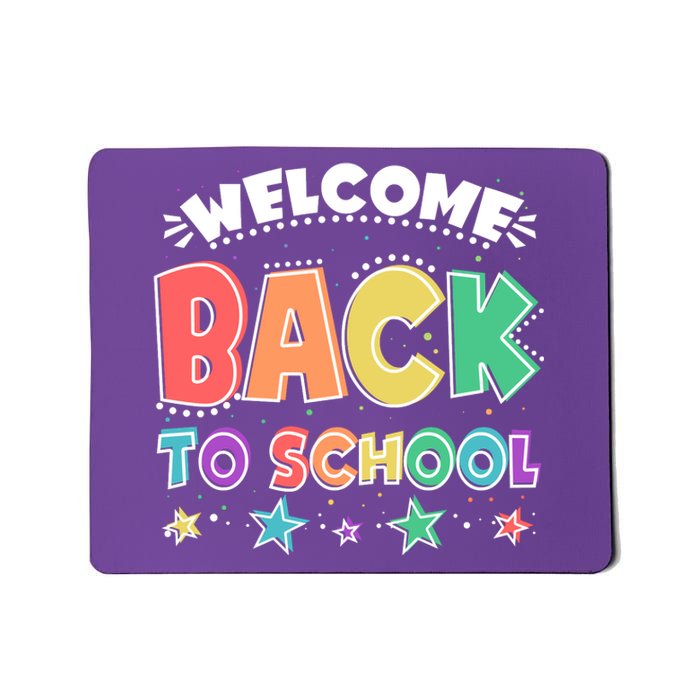 Cute Colorful Welcome Back To School Mousepad