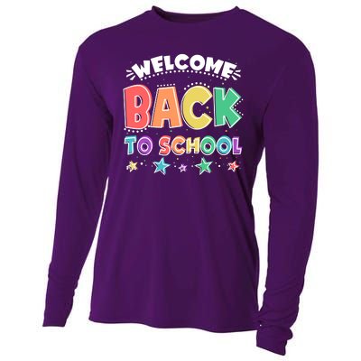 Cute Colorful Welcome Back To School Cooling Performance Long Sleeve Crew