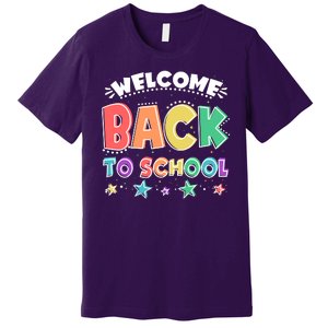 Cute Colorful Welcome Back To School Premium T-Shirt