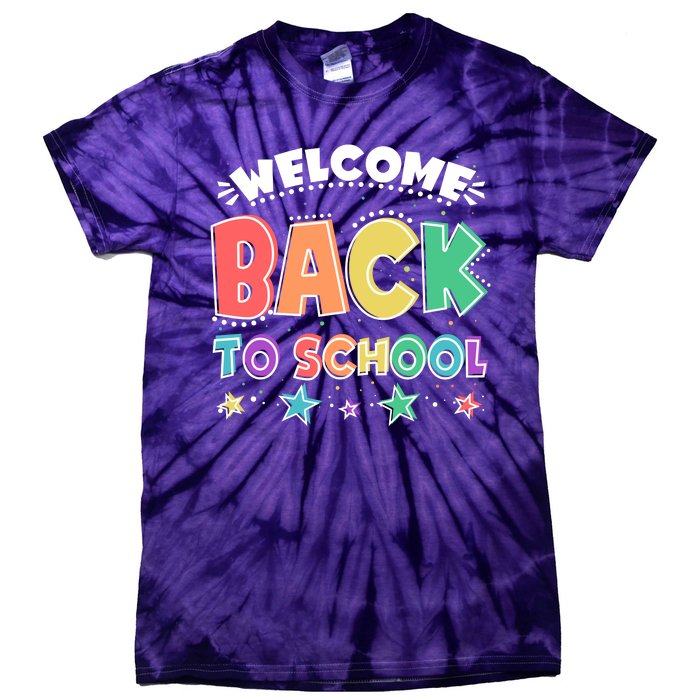 Cute Colorful Welcome Back To School Tie-Dye T-Shirt