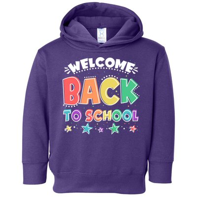 Cute Colorful Welcome Back To School Toddler Hoodie