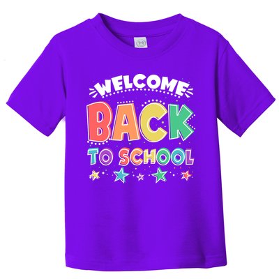 Cute Colorful Welcome Back To School Toddler T-Shirt