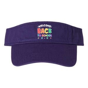 Cute Colorful Welcome Back To School Valucap Bio-Washed Visor