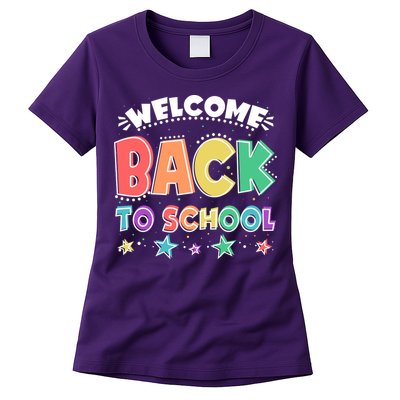 Cute Colorful Welcome Back To School Womens T-Shirt