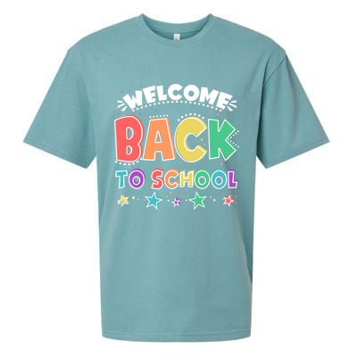 Cute Colorful Welcome Back To School Sueded Cloud Jersey T-Shirt