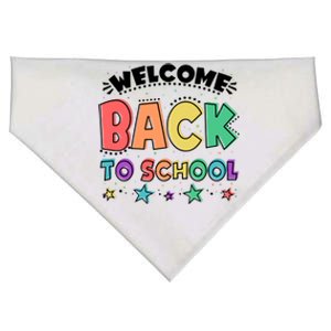 Cute Colorful Welcome Back To School USA-Made Doggie Bandana