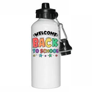 Cute Colorful Welcome Back To School Aluminum Water Bottle