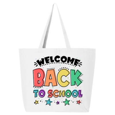 Cute Colorful Welcome Back To School 25L Jumbo Tote