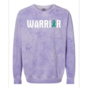 Cervical Cancer Warrior Awareness Fighter Quote Saying Colorblast Crewneck Sweatshirt