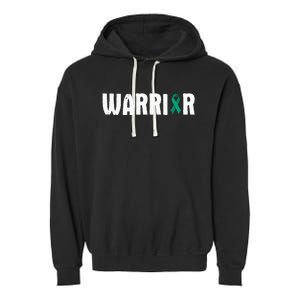 Cervical Cancer Warrior Awareness Fighter Quote Saying Garment-Dyed Fleece Hoodie